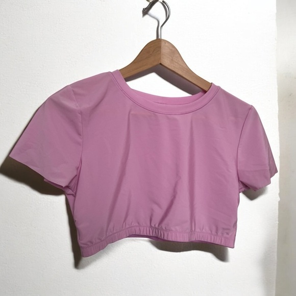 AERIE SMOOTHEZ CROPPED TOP BRALETTE XL PINK - Picture 2 of 6